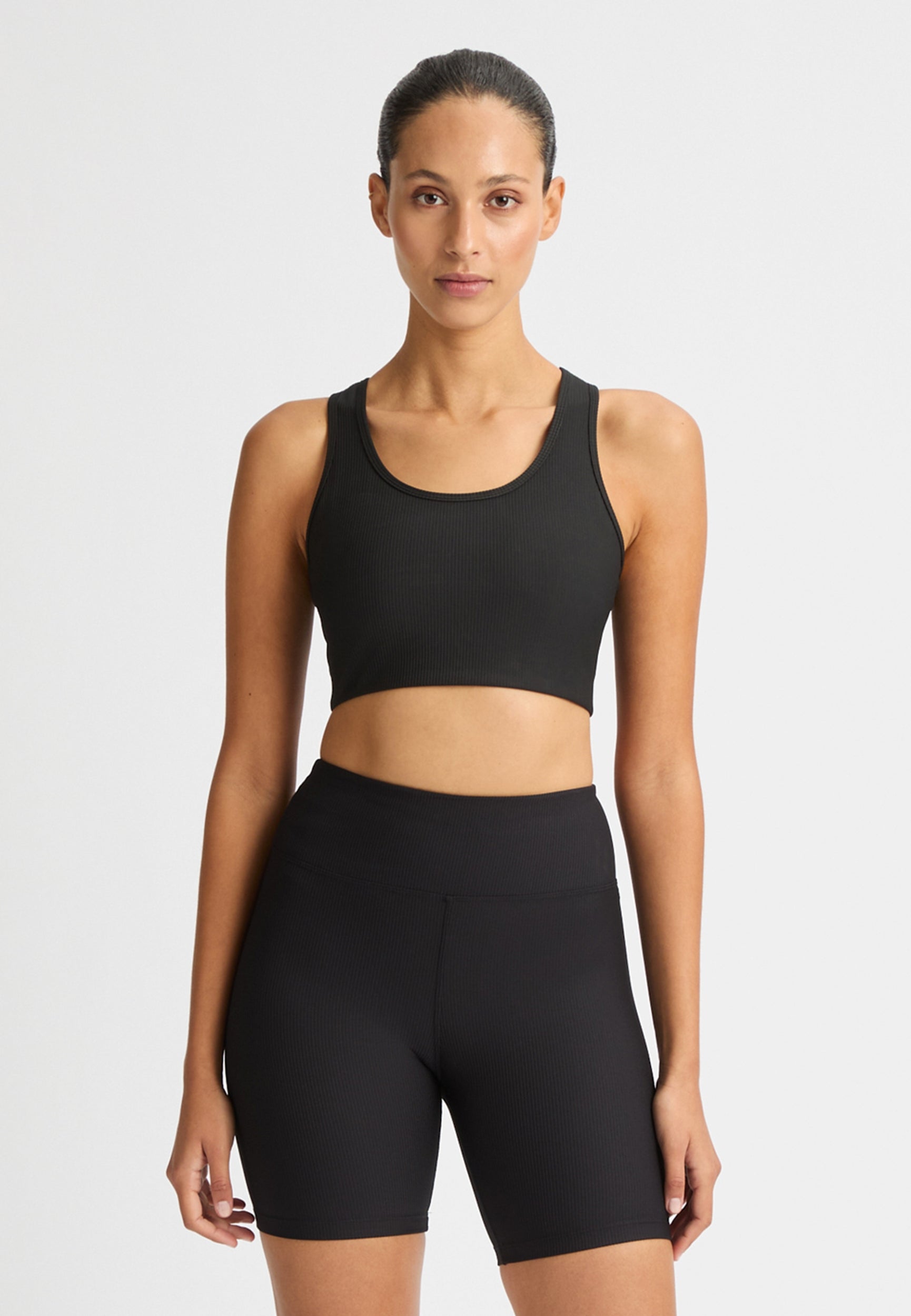 RÖHNISCH Ribbed R Sportsbra Black Trainingsshirts RÖHNISCH