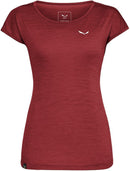 SALEWA PUEZ MELANGE DRY W S/S TEE Wandershirts /-hemden SALEWA 1575 syrah melange 36
