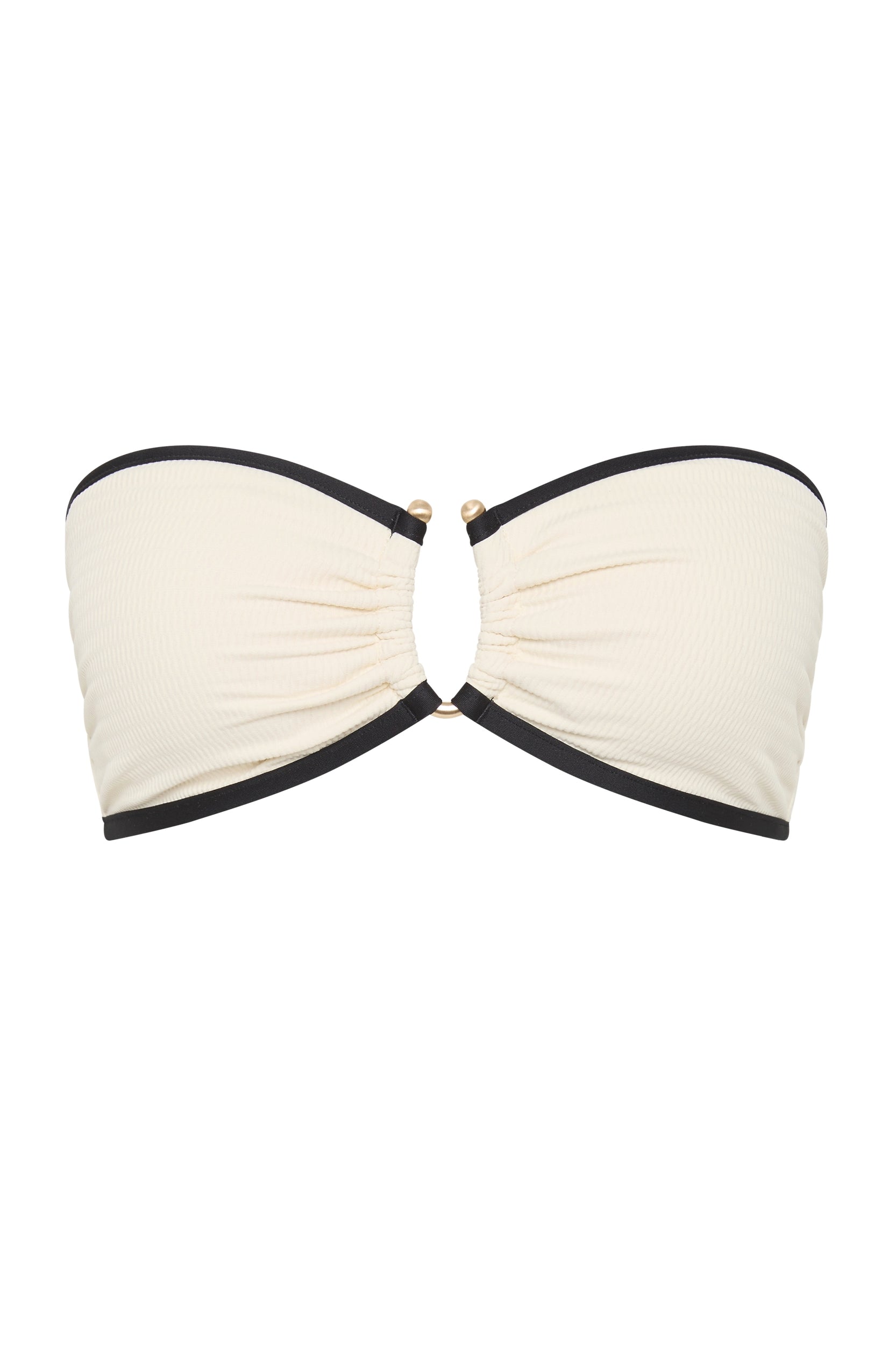 SEAFOLLY Beach Bound Ring Front Bandeau Bikini SEAFOLLY Ecru 36