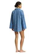 SEAFOLLY Longline Beach Shirt Chambray SEAFOLLY White S