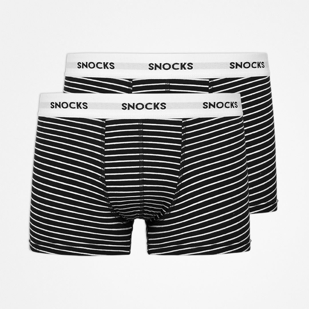 SNOCKS Boxershorts Stripes Unterhosen SNOCKS Black S