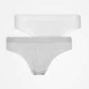 SNOCKS Brazilian Slip Waist Band Women, 2pcs SNOCKS Mix (Grey/White) XS