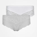 SNOCKS Hipster Lace Women, 2pcs SNOCKS Mix (Grey/White) XS