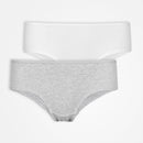 SNOCKS Hipster Women, 2pcs SNOCKS Mix (Grey/White) XS