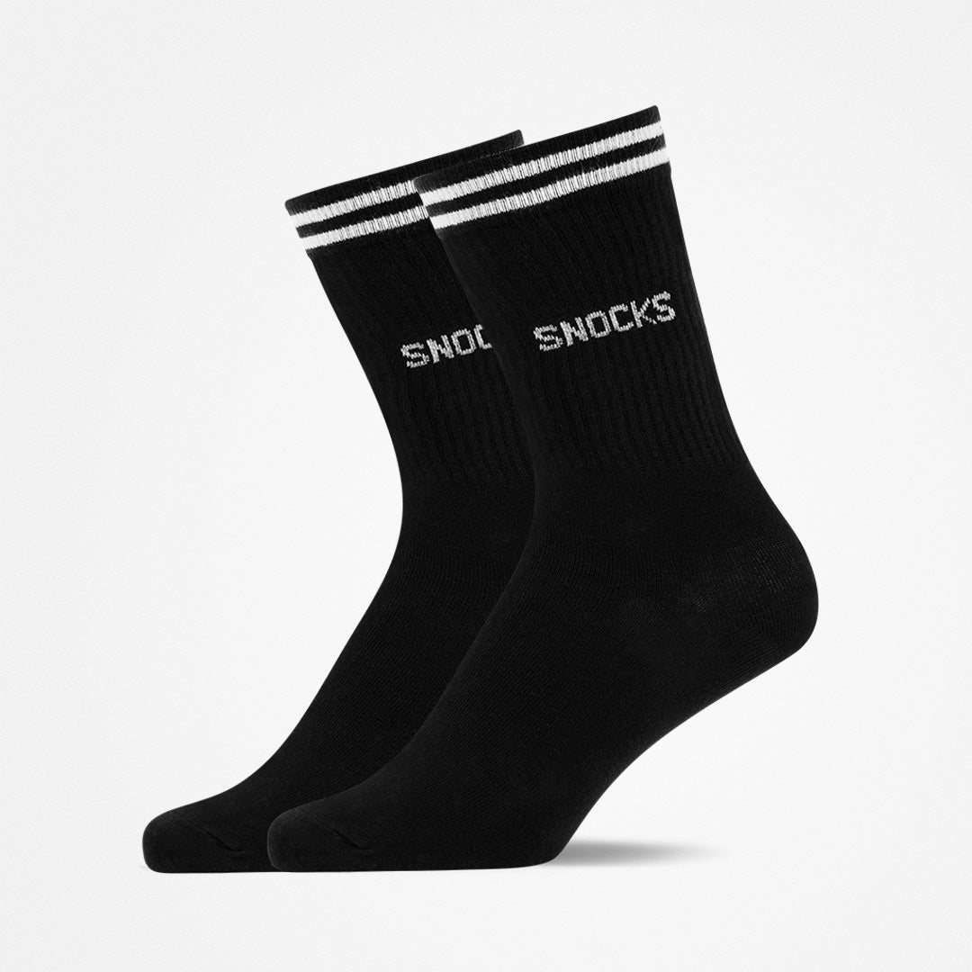 SNOCKS Retro Crew Sock Socken SNOCKS Black 35-38