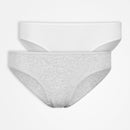 SNOCKS Slip Women, 2pcs SNOCKS Mix (Grey/White) XS