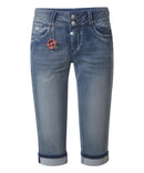 TIMEZONE Slim EnyaTZ 3/4 Hosen TIMEZONE Aqua Blue Wash 25
