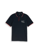 TOM TAILOR CASUAL MEN printed polo Freizeitshirts /-hemden TOM TAILOR CASUAL MEN Black M