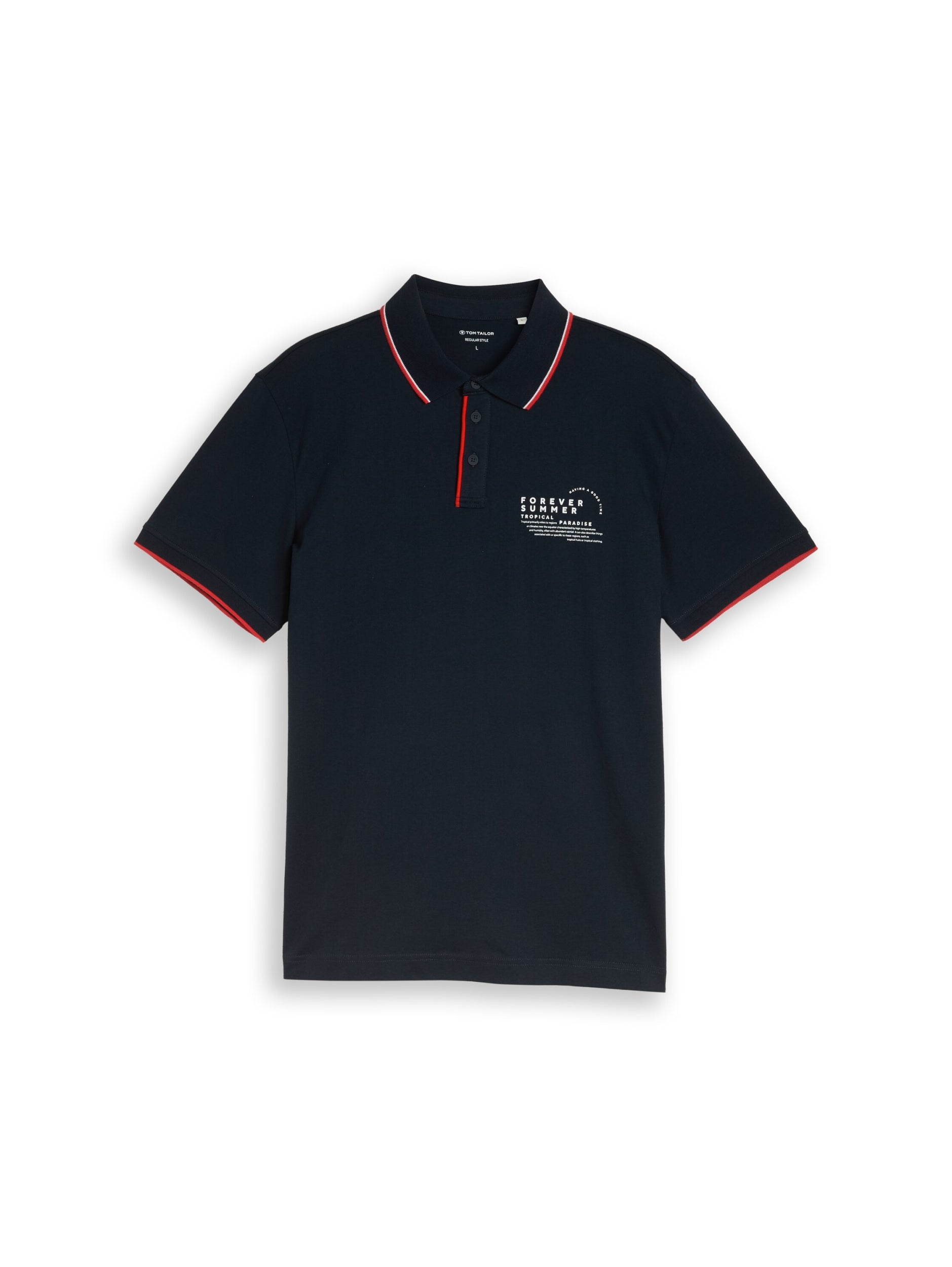 TOM TAILOR CASUAL MEN printed polo Freizeitshirts /-hemden TOM TAILOR CASUAL MEN Black M