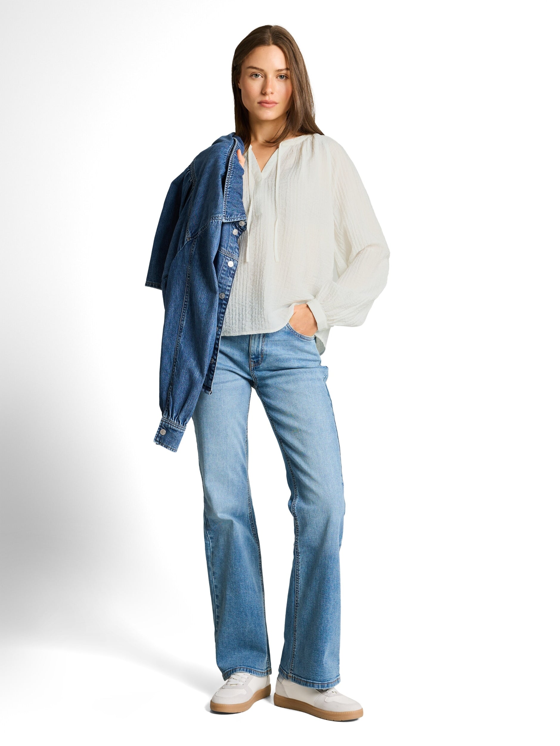 TOM TAILOR CASUAL WOMEN Blouse crinkle structure Freizeitshirts /-blusen TOM TAILOR CASUAL WOMEN