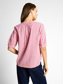 TOM TAILOR CASUAL WOMEN Blouse shrtsleeves slub struc
