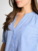 TOM TAILOR CASUAL WOMEN Blouse shrtsleeves slub struc Freizeitshirts /-blusen TOM TAILOR CASUAL WOMEN