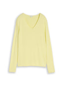 TOM TAILOR CASUAL WOMEN SWEATER BASIC V-NECK MEDIUM SILVER GREY MELANGE Freizeitpullover TOM TAILOR CASUAL WOMEN Black M