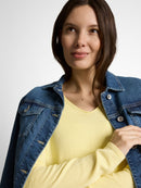 TOM TAILOR CASUAL WOMEN SWEATER BASIC V-NECK MEDIUM SILVER GREY MELANGE Freizeitpullover TOM TAILOR CASUAL WOMEN
