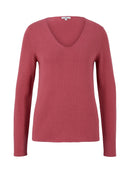 TOM TAILOR CASUAL WOMEN Sweater Basic V-Neck NOS Freizeitpullover TOM TAILOR CASUAL WOMEN 11183 cozy pink S