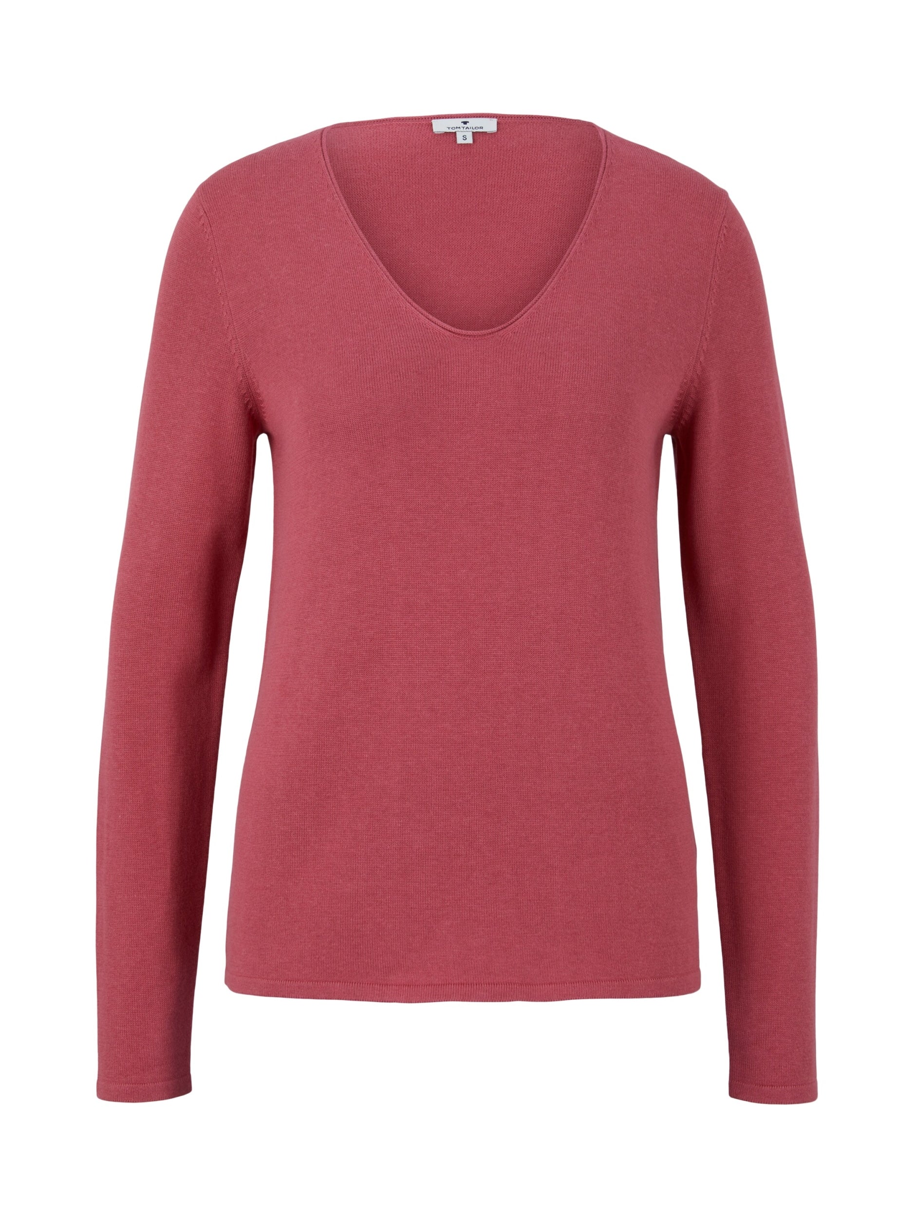 TOM TAILOR CASUAL WOMEN Sweater Basic V-Neck NOS Freizeitpullover TOM TAILOR CASUAL WOMEN 11183 cozy pink S