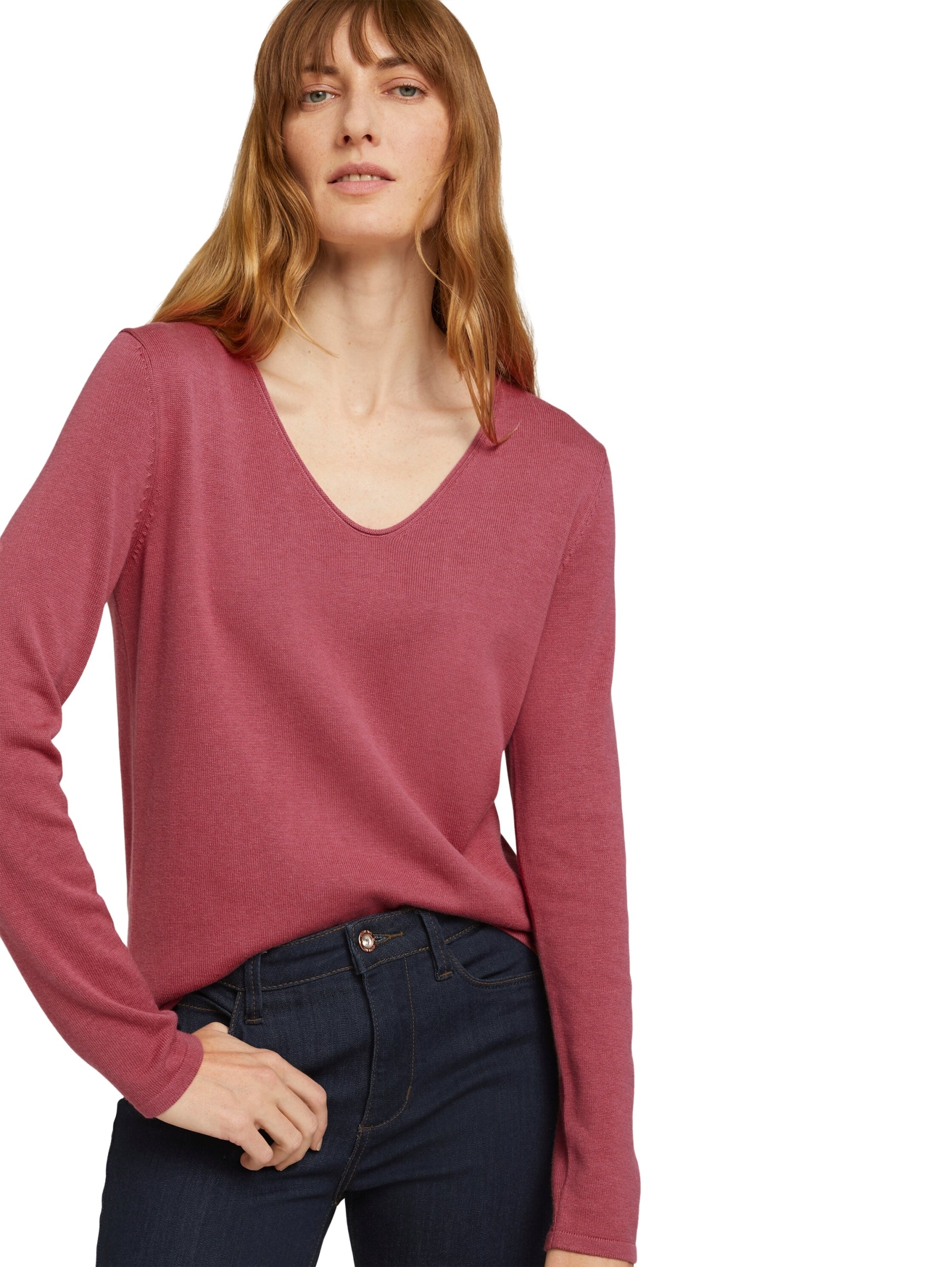 TOM TAILOR CASUAL WOMEN Sweater Basic V-Neck NOS Freizeitpullover TOM TAILOR CASUAL WOMEN