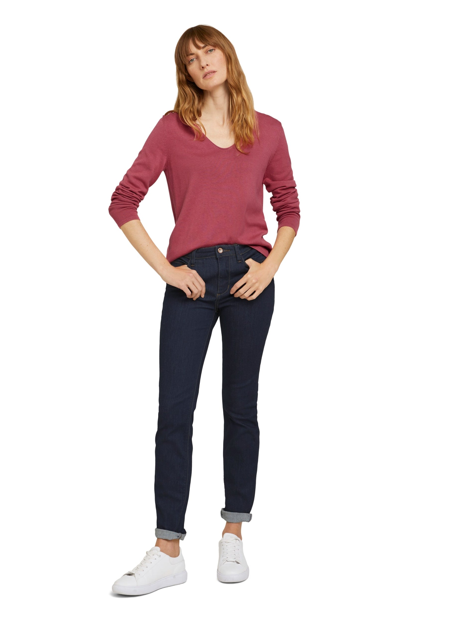TOM TAILOR CASUAL WOMEN Sweater Basic V-Neck NOS Freizeitpullover TOM TAILOR CASUAL WOMEN