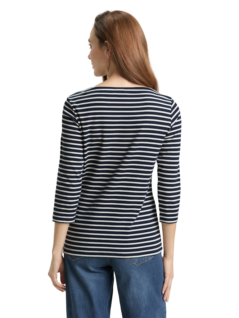 TOM TAILOR CASUAL WOMEN T-shirt boat neck stripe Freizeitshirts /-blusen TOM TAILOR CASUAL WOMEN