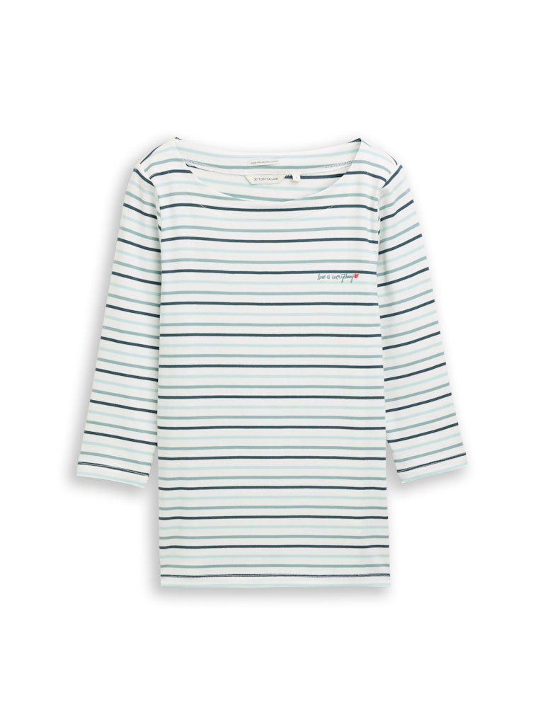 TOM TAILOR CASUAL WOMEN T-shirt boat neck stripe Freizeitshirts /-blusen TOM TAILOR CASUAL WOMEN 39931 XS
