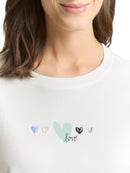 TOM TAILOR CASUAL WOMEN T-shirt boxy crew neck with pr Freizeitshirts /-hemden TOM TAILOR CASUAL WOMEN