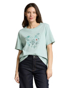 TOM TAILOR CASUAL WOMEN T-shirt boxy crew neck with pr Freizeitshirts /-hemden TOM TAILOR CASUAL WOMEN