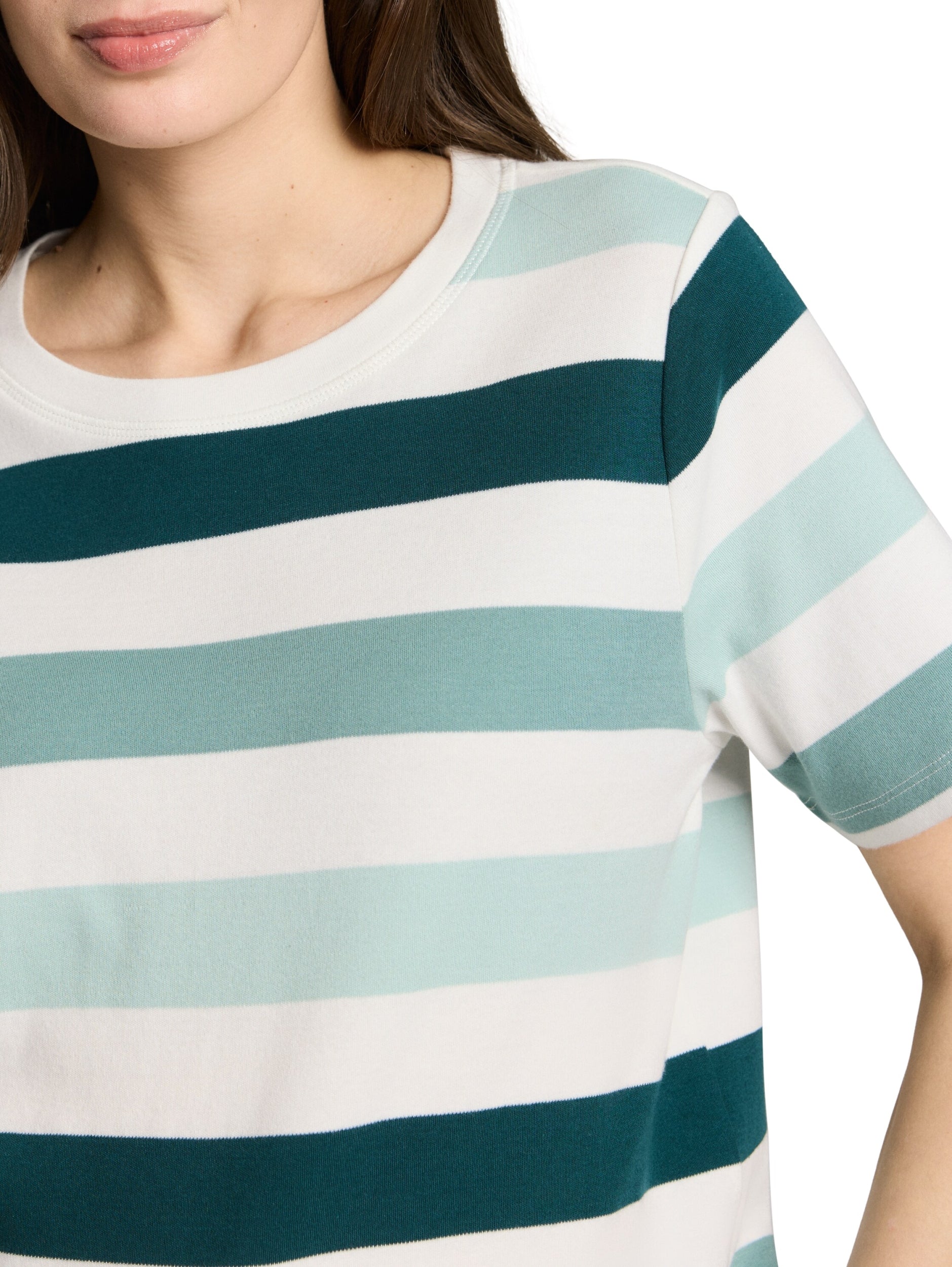 TOM TAILOR CASUAL WOMEN T-shirt boxy crew neck with pr Freizeitshirts /-hemden TOM TAILOR CASUAL WOMEN