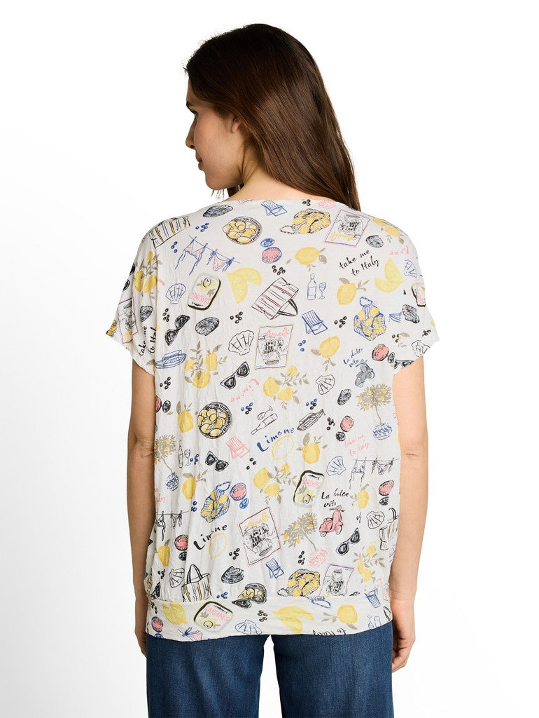 TOM TAILOR CASUAL WOMEN T-Shirt crincle alloverprinted Freizeitshirts /-hemden TOM TAILOR CASUAL WOMEN