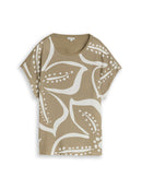 TOM TAILOR CASUAL WOMEN T-Shirt fabric mix Freizeitshirts /-hemden TOM TAILOR CASUAL WOMEN Silver Olive XS