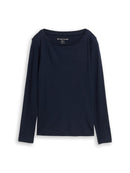 TOM TAILOR CASUAL WOMEN T-shirt logsleeve slub Freizeitshirts /-hemden TOM TAILOR CASUAL WOMEN 10668 S