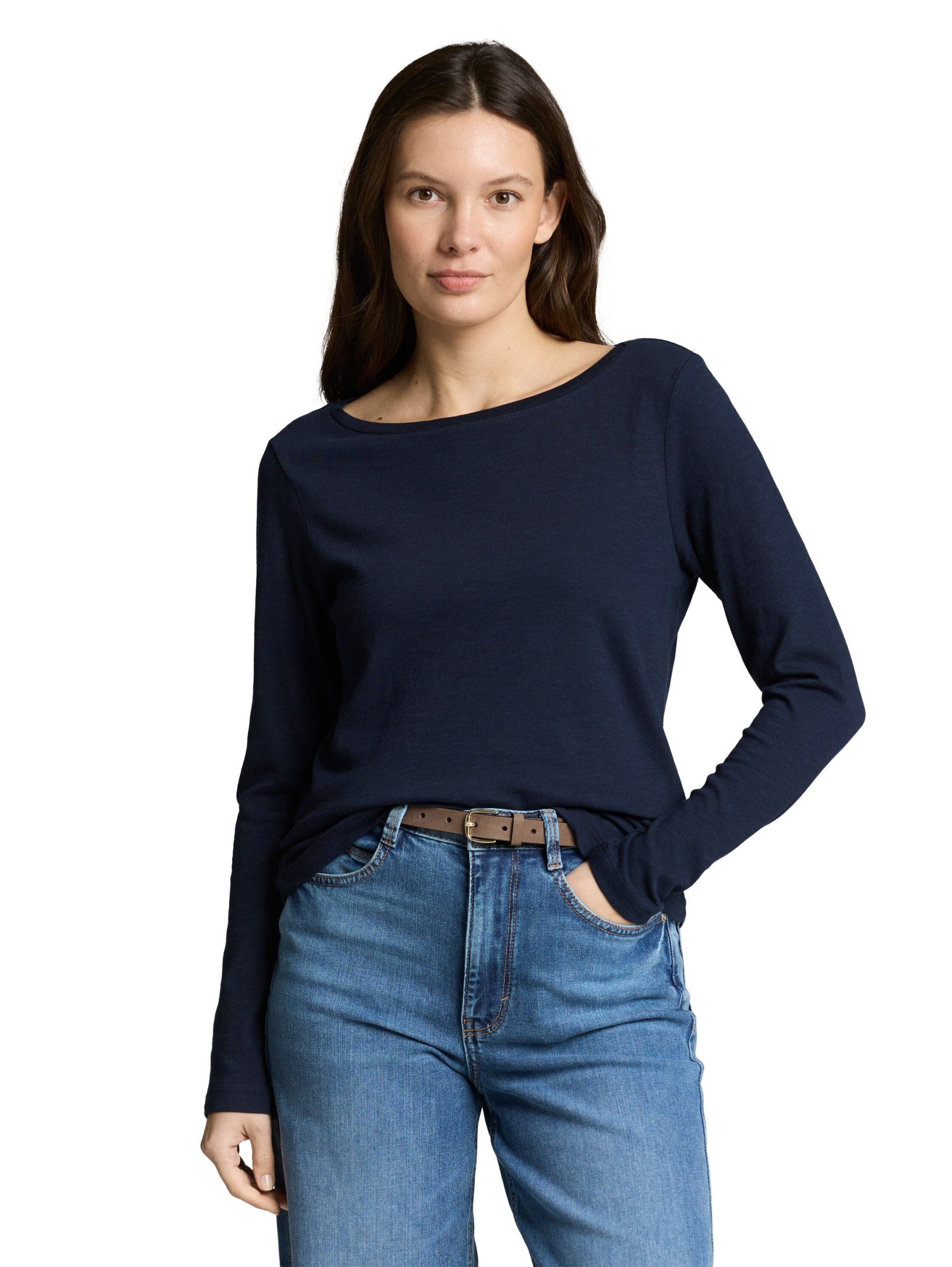TOM TAILOR CASUAL WOMEN T-shirt logsleeve slub Freizeitshirts /-hemden TOM TAILOR CASUAL WOMEN