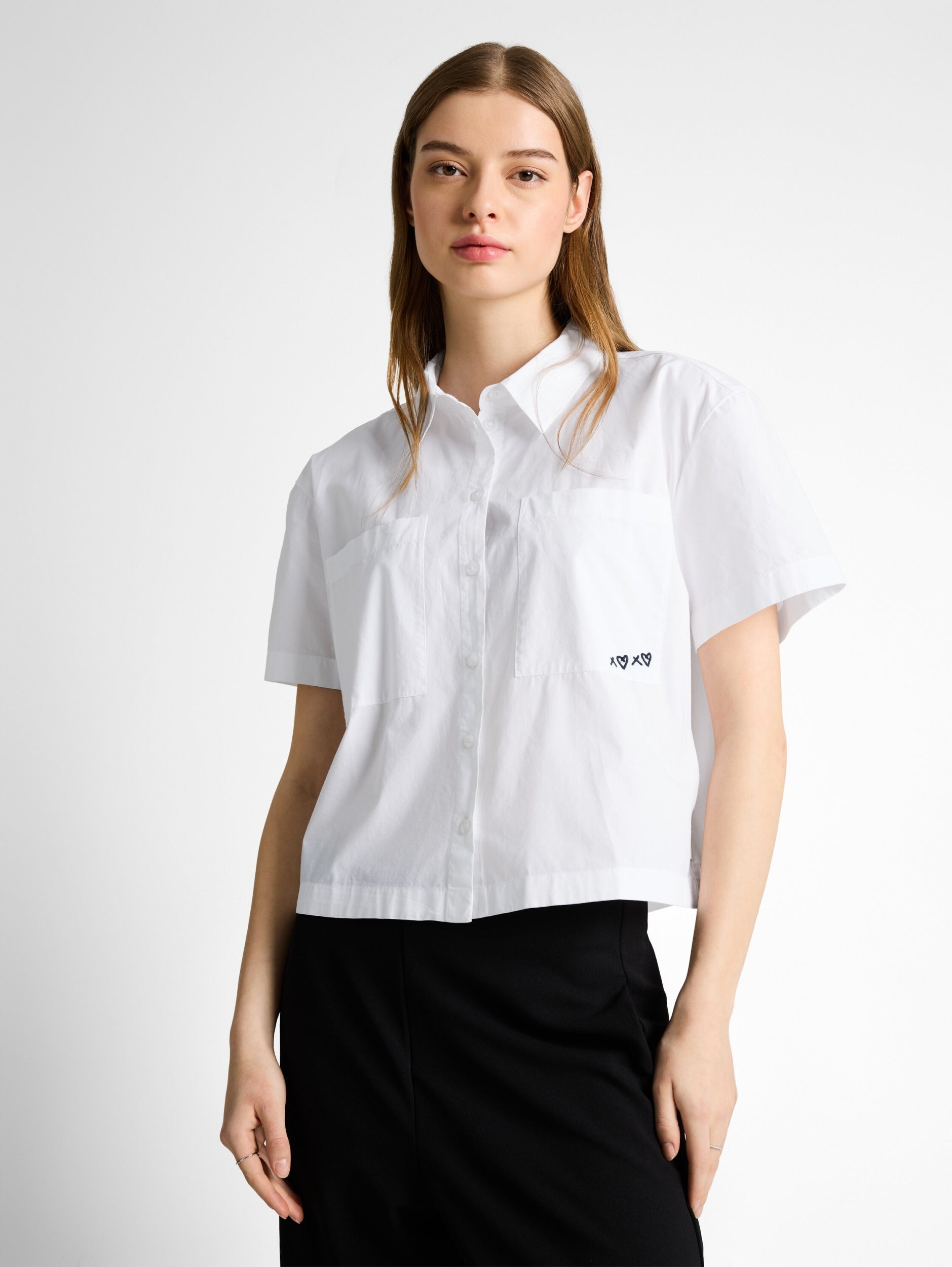 TOM TAILOR DENIM WOMEN Boxy poplin shortsleeve shirt Freizeitshirts /-blusen TOM TAILOR DENIM WOMEN