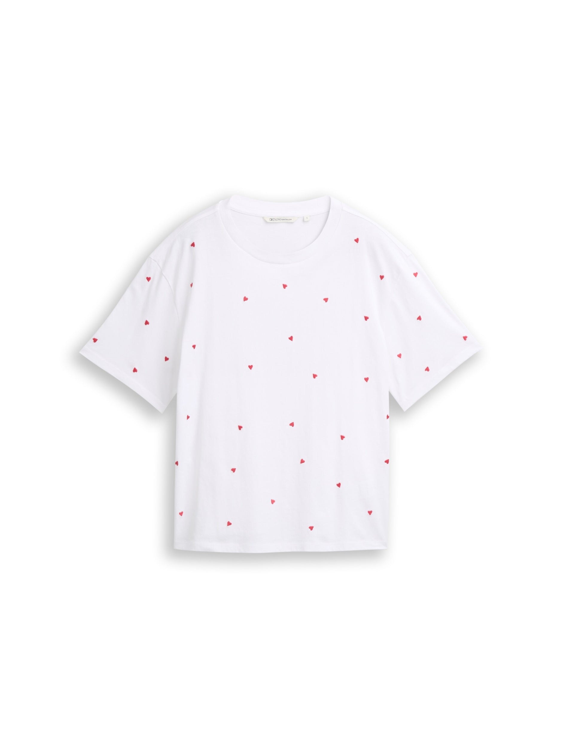 TOM TAILOR DENIM WOMEN boxy T-shirt with embroidery Freizeitshirts /-blusen TOM TAILOR DENIM WOMEN Black XS