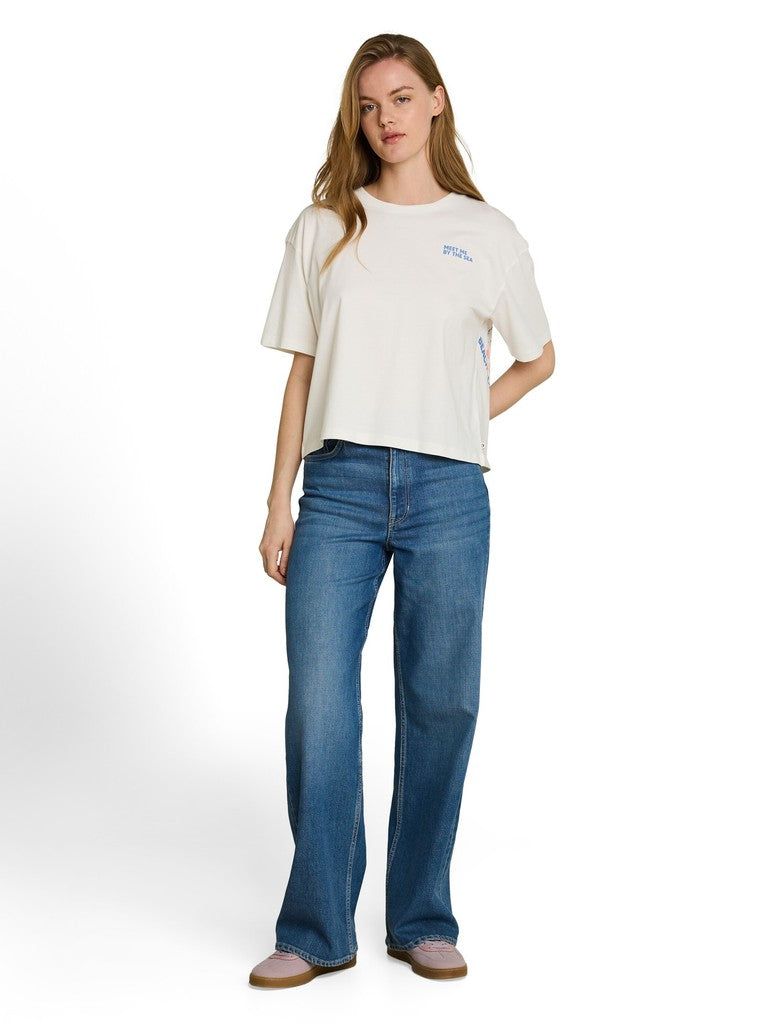 TOM TAILOR DENIM WOMEN boxy T-shirt with print Freizeitshirts /-blusen TOM TAILOR DENIM WOMEN