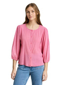 TOM TAILOR DENIM WOMEN feminine blouse with placket Freizeitshirts /-blusen TOM TAILOR DENIM WOMEN