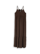 TOM TAILOR DENIM WOMEN flowy maxi dress Freizeitshirts /-blusen TOM TAILOR DENIM WOMEN cool dark brown XS
