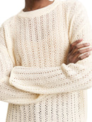 TOM TAILOR DENIM WOMEN Knit Open Structure Crew Neck Freizeitpullover TOM TAILOR DENIM WOMEN
