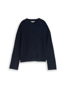 TOM TAILOR DENIM WOMEN Knit Open Structure Crew Neck Freizeitpullover TOM TAILOR DENIM WOMEN 10668 XS