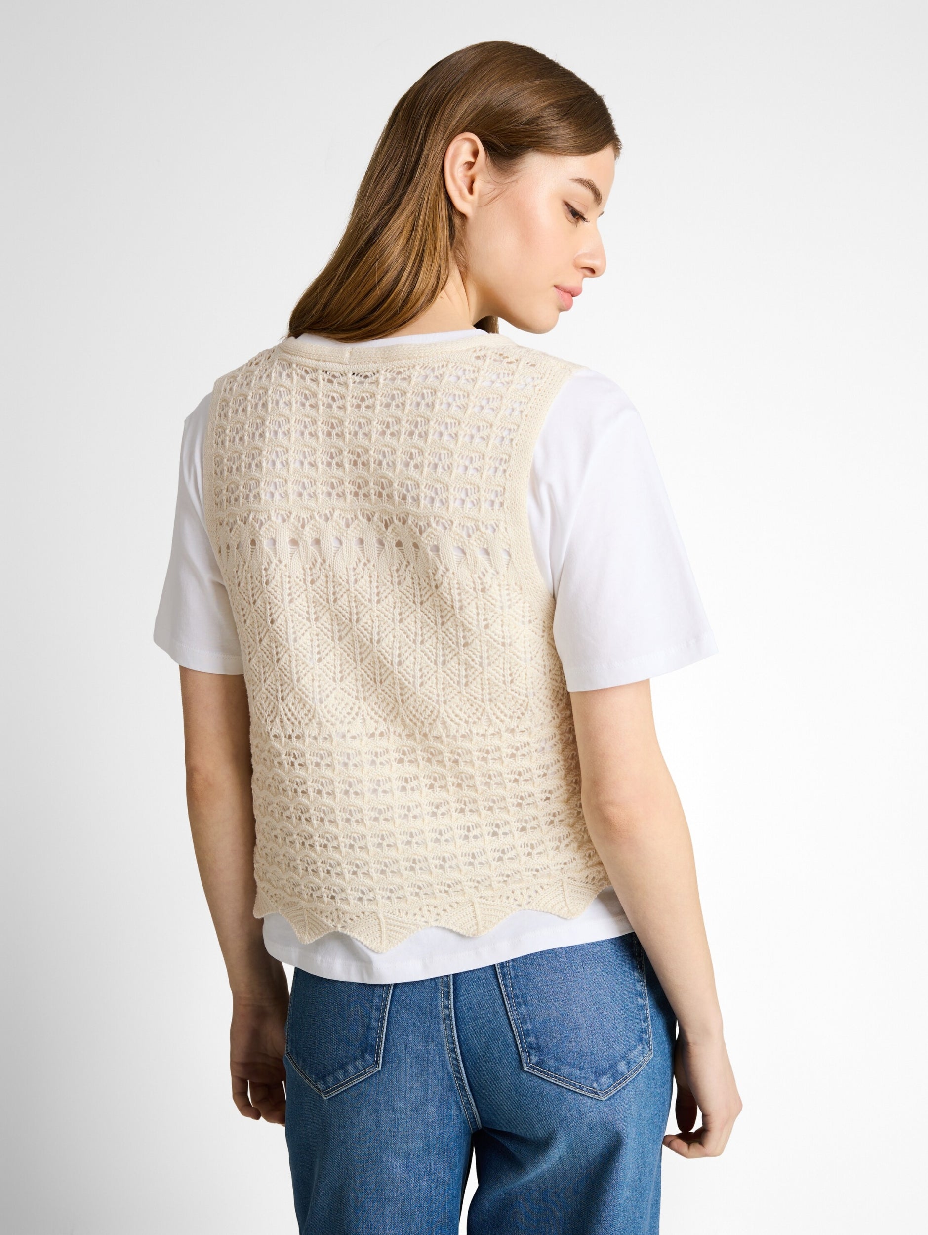 TOM TAILOR DENIM WOMEN knit structured vest Freizeitpullover TOM TAILOR DENIM WOMEN