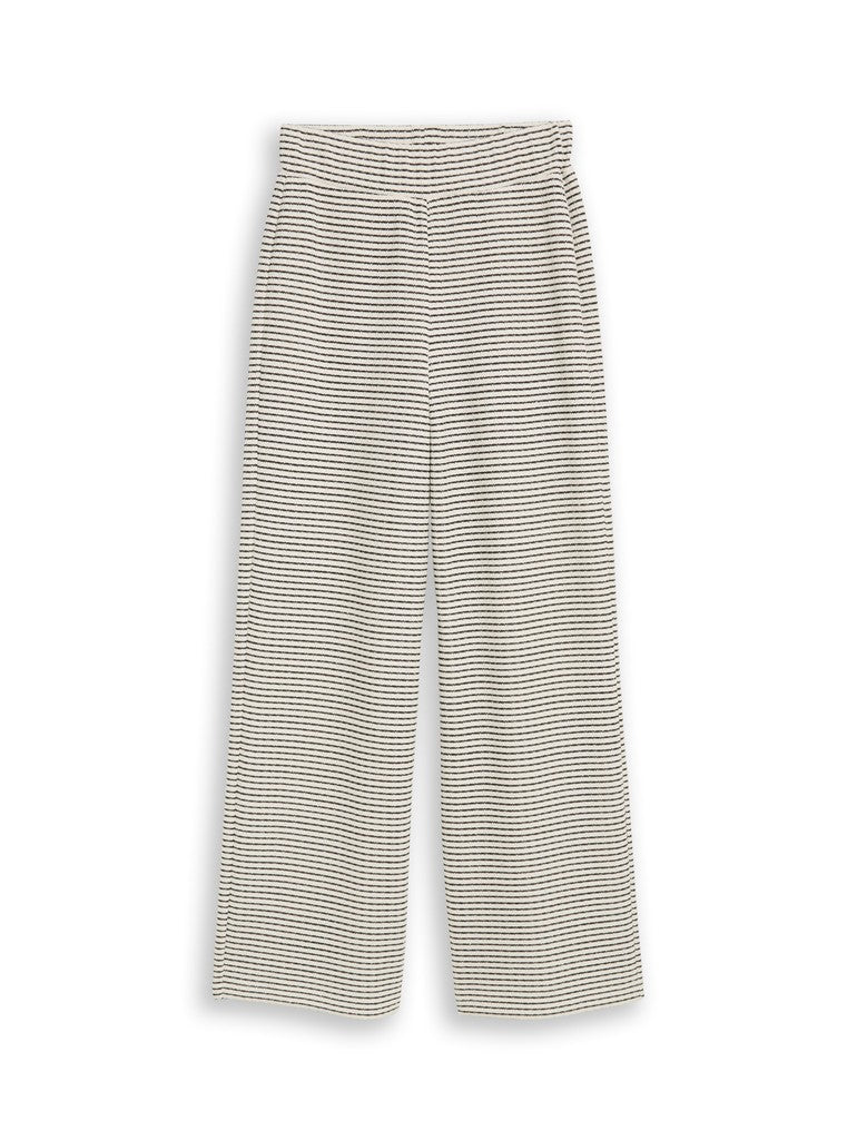 TOM TAILOR DENIM WOMEN loose knit pants Freizeithosen TOM TAILOR DENIM WOMEN white knit stripe XS