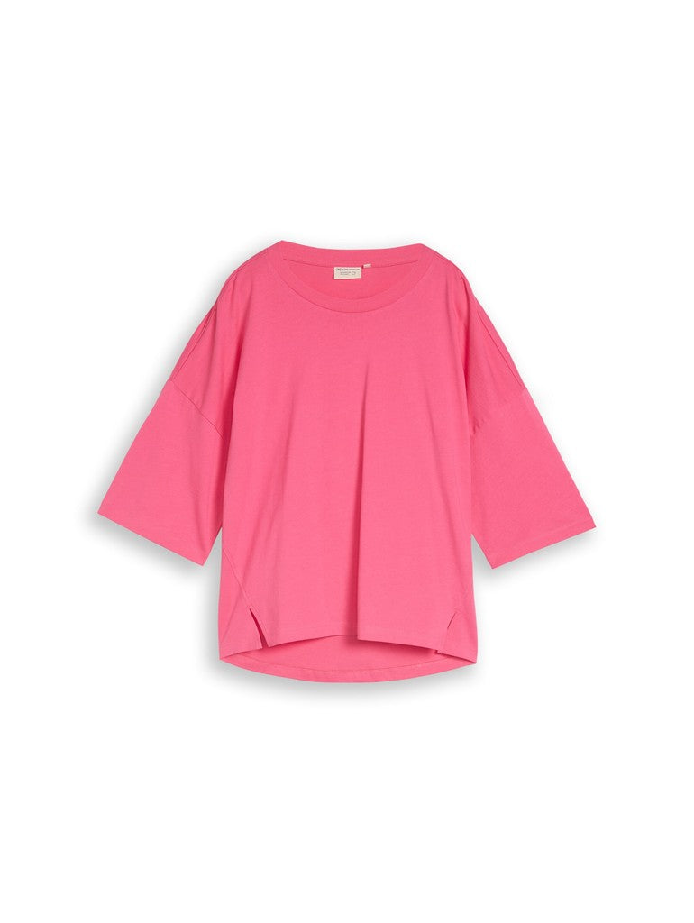 TOM TAILOR DENIM WOMEN loose T-shirt with deviding seams Freizeitshirts /-blusen TOM TAILOR DENIM WOMEN soft bright pink XS