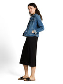 TOM TAILOR DENIM WOMEN Midi structure dress with cap Freizeitshirts /-blusen TOM TAILOR DENIM WOMEN