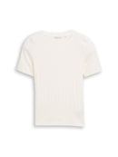 TOM TAILOR DENIM WOMEN Pointelle T-Shirt Freizeitshirts /-blusen TOM TAILOR DENIM WOMEN 10332 XS