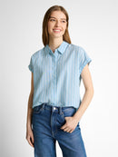 TOM TAILOR DENIM WOMEN Shortsleeve cotton shirt Freizeitshirts /-blusen TOM TAILOR DENIM WOMEN