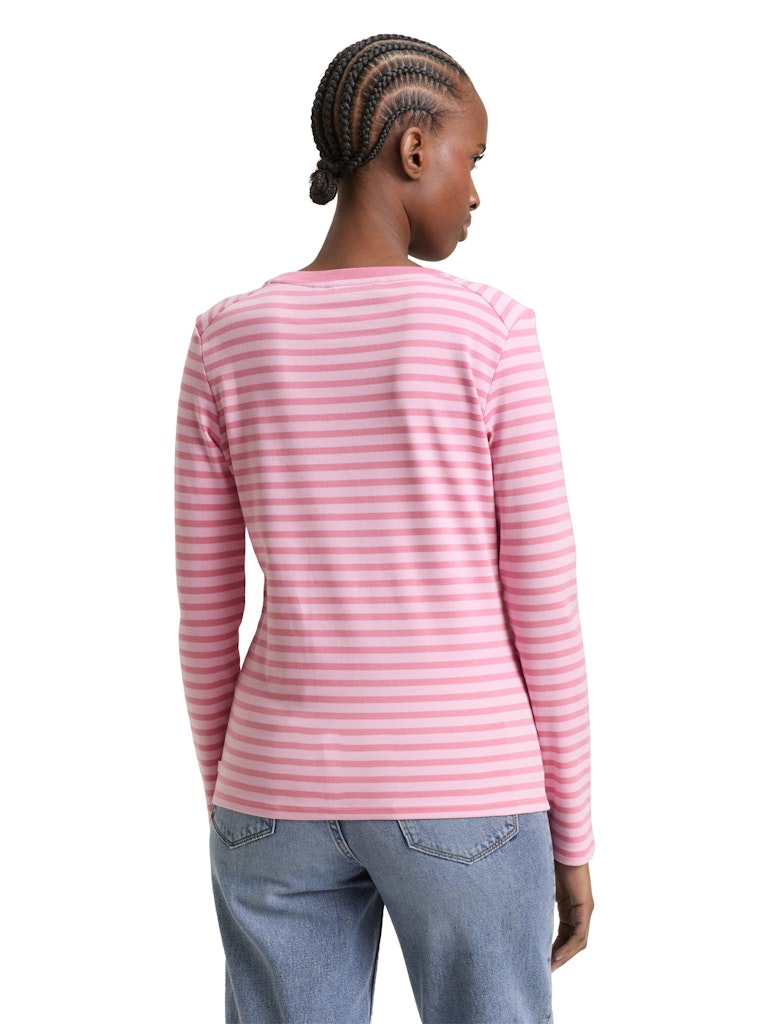 TOM TAILOR DENIM WOMEN striped interlock t-Shirt Freizeitshirts /-blusen TOM TAILOR DENIM WOMEN
