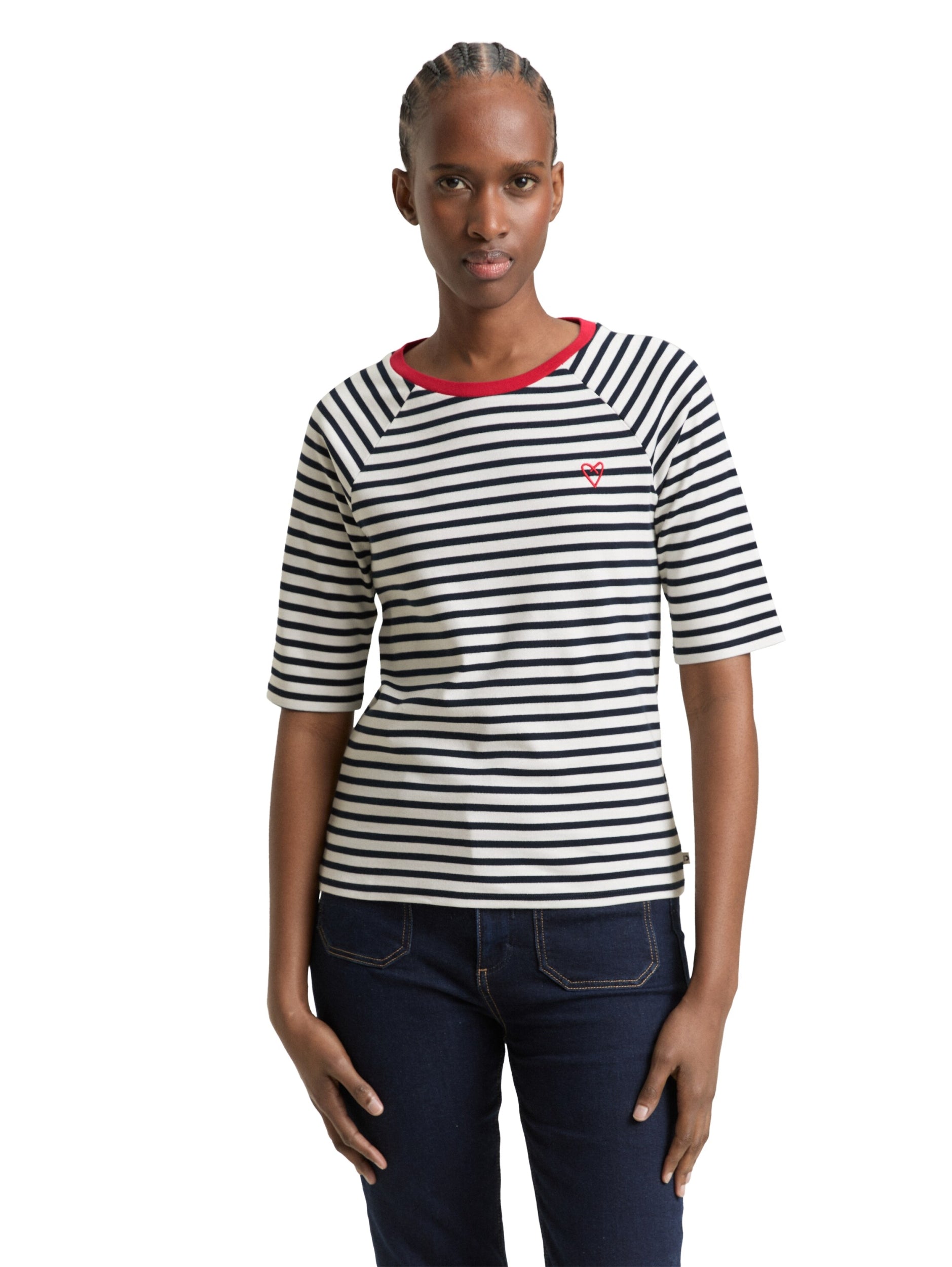 TOM TAILOR DENIM WOMEN striped raglan T-shirt Freizeitshirts /-blusen TOM TAILOR DENIM WOMEN