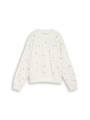 TOM TAILOR DENIM WOMEN sweatshirt with embroidery Freizeitpullover TOM TAILOR DENIM WOMEN Black XS