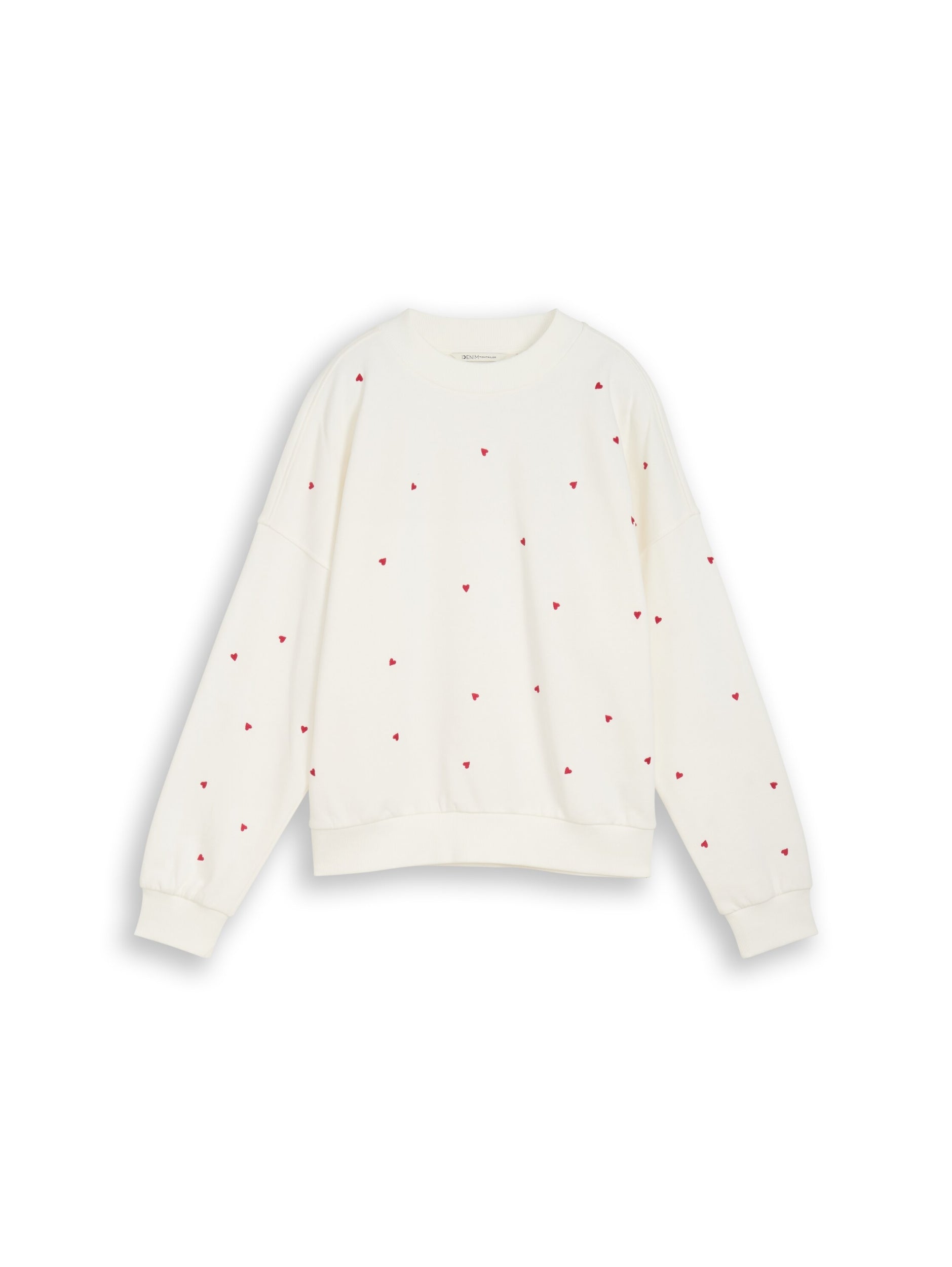 TOM TAILOR DENIM WOMEN sweatshirt with embroidery Freizeitpullover TOM TAILOR DENIM WOMEN Black XS