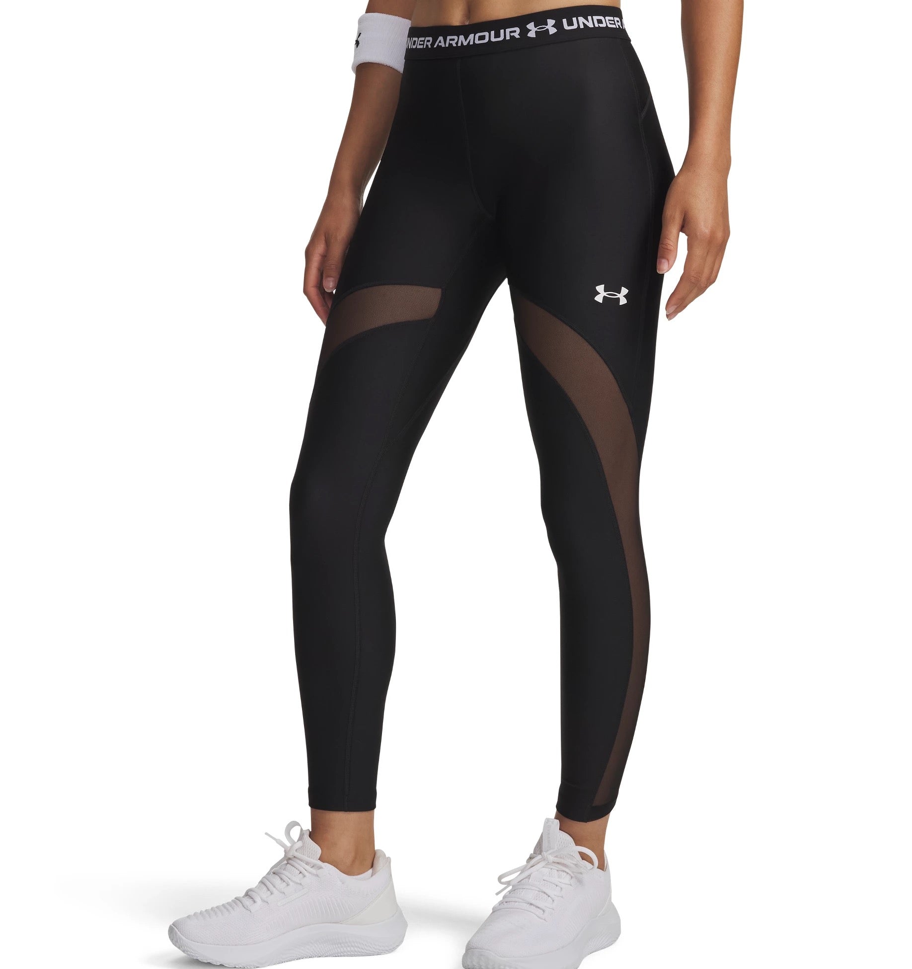 UNDER ARMOUR HEATGEAR MESH LEGGING Trainingshosen & Jogginghosen UNDER ARMOUR 008 STEALTH GRAY XS