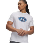 UNDER ARMOUR UA LOCKERTAG PRINT SS Trainingsshirts UNDER ARMOUR WHITE S